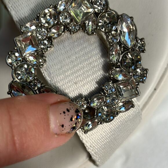 KARL LAGERFELD Kiana Platform Sandal‎ women jewels white platform summer 5.5 - Picture 7 of 12